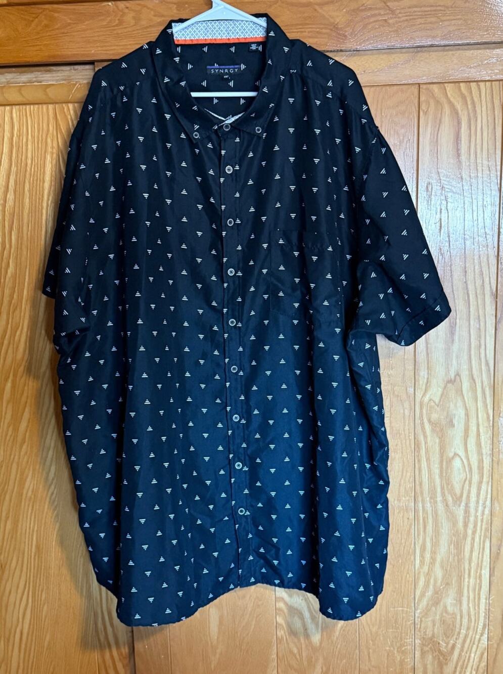 SYNRGY Big & Tall Men's Geometric Button Down Shirt 4XLT